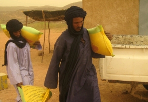 Food distribution in Awiderer, Agadez region.